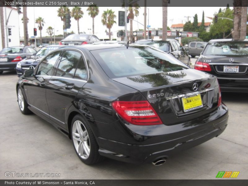 Black / Black 2012 Mercedes-Benz C 250 Sport