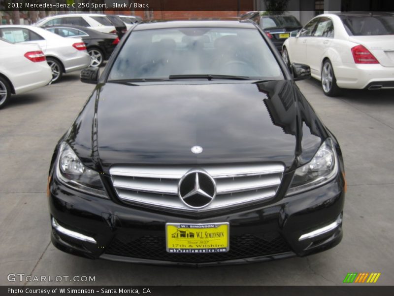 Black / Black 2012 Mercedes-Benz C 250 Sport