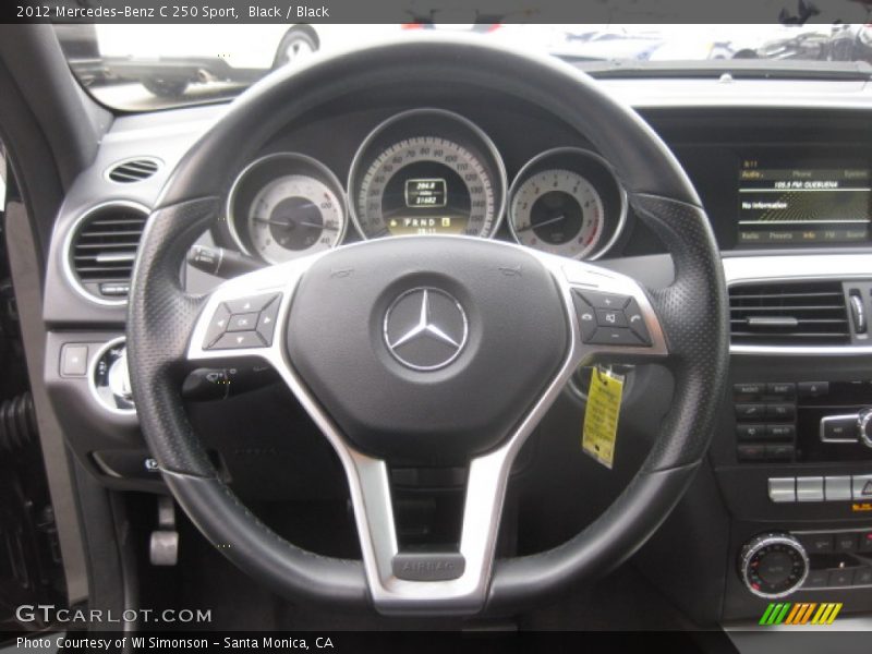 Black / Black 2012 Mercedes-Benz C 250 Sport