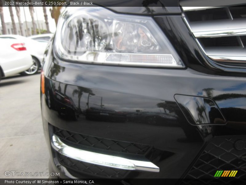 Black / Black 2012 Mercedes-Benz C 250 Sport