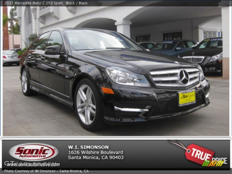 Black / Black 2012 Mercedes-Benz C 250 Sport