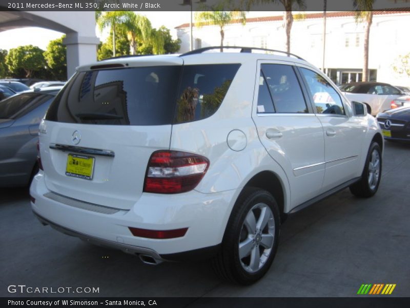 Arctic White / Black 2011 Mercedes-Benz ML 350