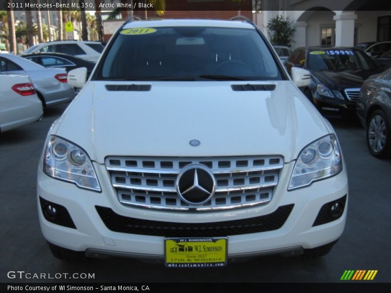 Arctic White / Black 2011 Mercedes-Benz ML 350