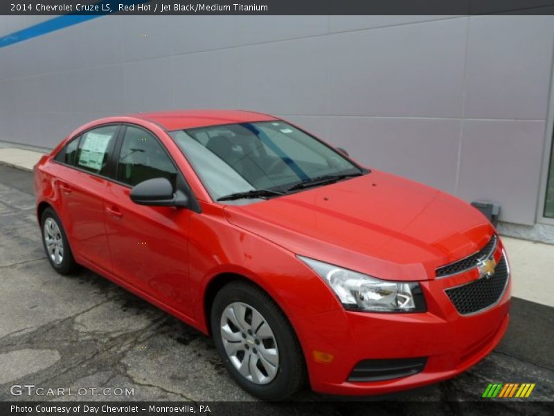 Red Hot / Jet Black/Medium Titanium 2014 Chevrolet Cruze LS