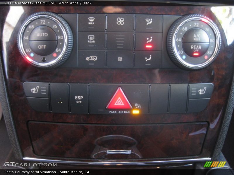 Arctic White / Black 2011 Mercedes-Benz ML 350