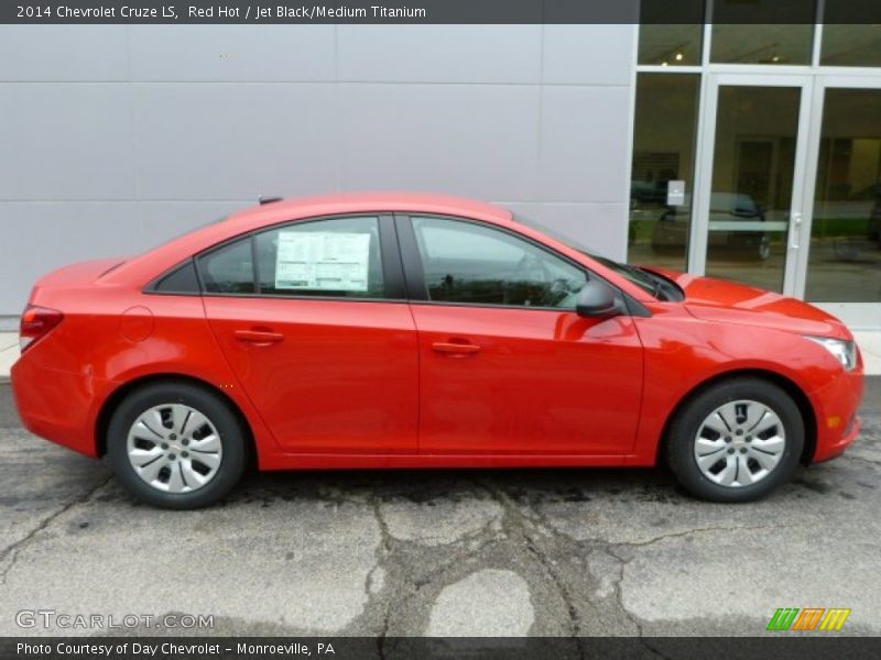Red Hot / Jet Black/Medium Titanium 2014 Chevrolet Cruze LS