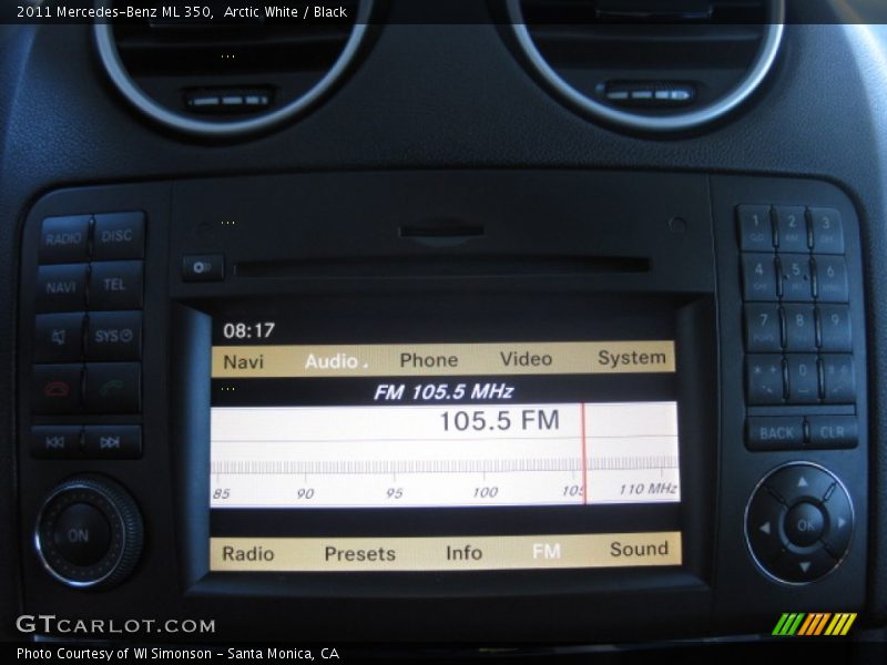 Arctic White / Black 2011 Mercedes-Benz ML 350