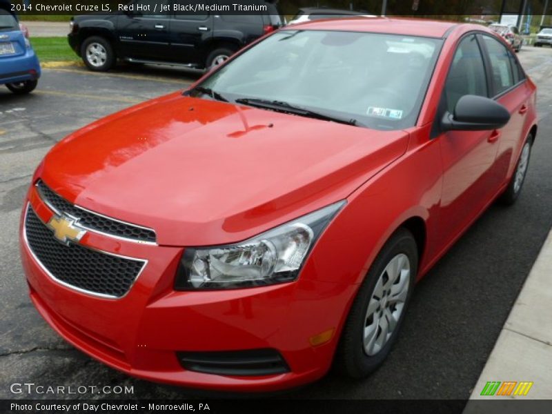 Red Hot / Jet Black/Medium Titanium 2014 Chevrolet Cruze LS
