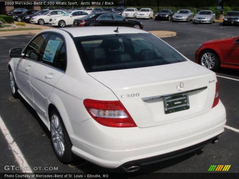 Arctic White / Black 2009 Mercedes-Benz C 300 4Matic Sport