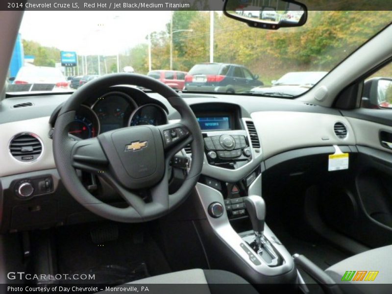 Red Hot / Jet Black/Medium Titanium 2014 Chevrolet Cruze LS