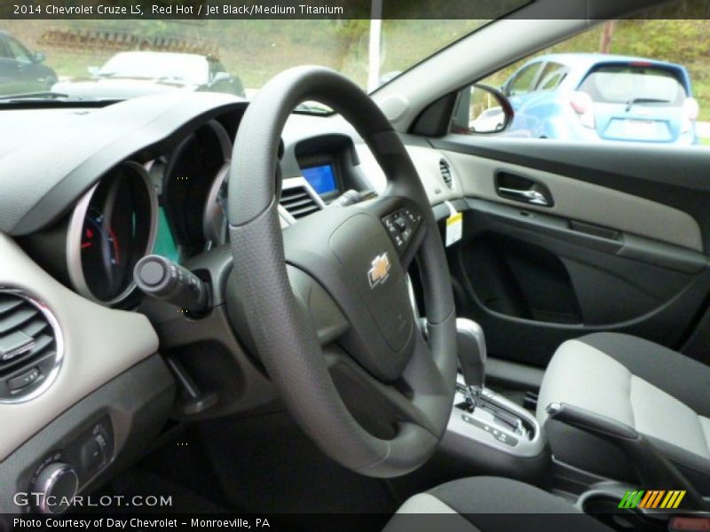 Red Hot / Jet Black/Medium Titanium 2014 Chevrolet Cruze LS