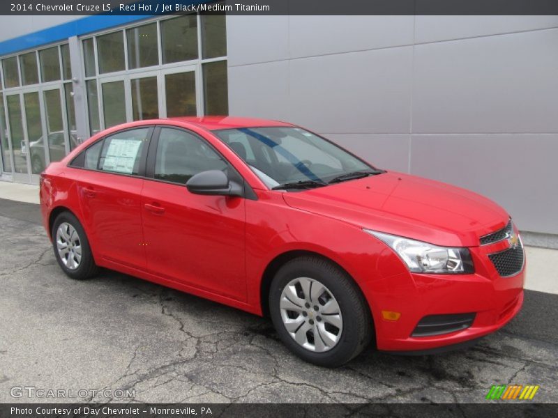 Red Hot / Jet Black/Medium Titanium 2014 Chevrolet Cruze LS