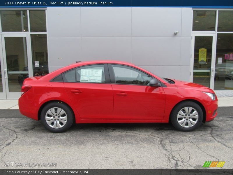 Red Hot / Jet Black/Medium Titanium 2014 Chevrolet Cruze LS