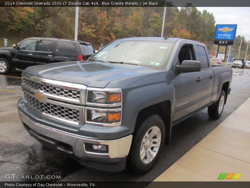 Blue Granite Metallic / Jet Black 2014 Chevrolet Silverado 1500 LT Double Cab 4x4