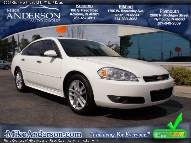 White / Ebony 2009 Chevrolet Impala LTZ