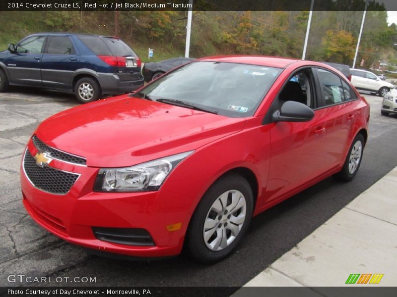 Red Hot / Jet Black/Medium Titanium 2014 Chevrolet Cruze LS