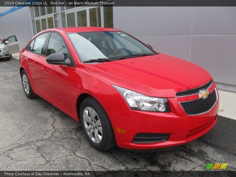 Red Hot / Jet Black/Medium Titanium 2014 Chevrolet Cruze LS