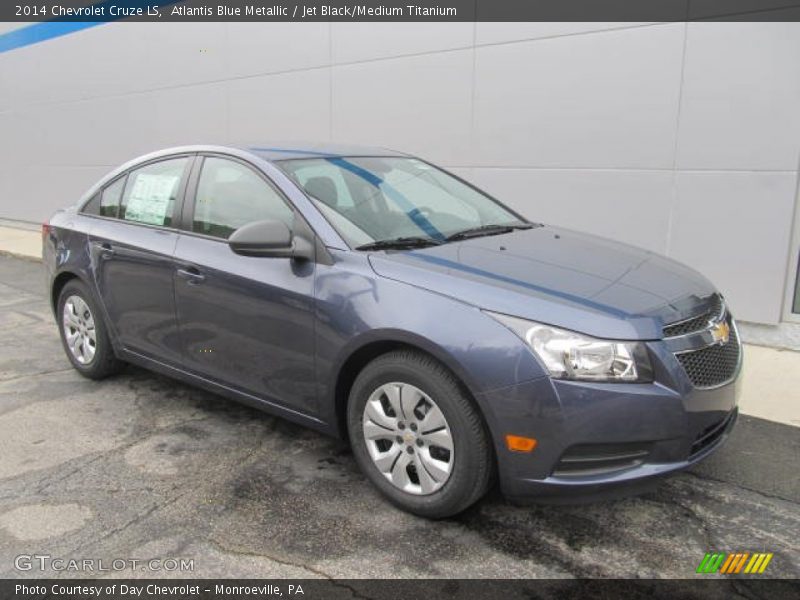 Atlantis Blue Metallic / Jet Black/Medium Titanium 2014 Chevrolet Cruze LS