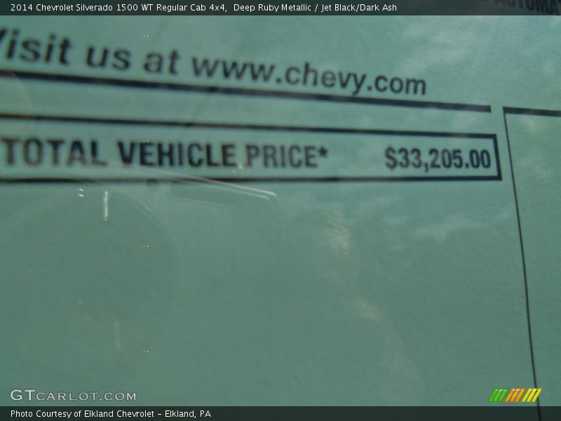 Deep Ruby Metallic / Jet Black/Dark Ash 2014 Chevrolet Silverado 1500 WT Regular Cab 4x4