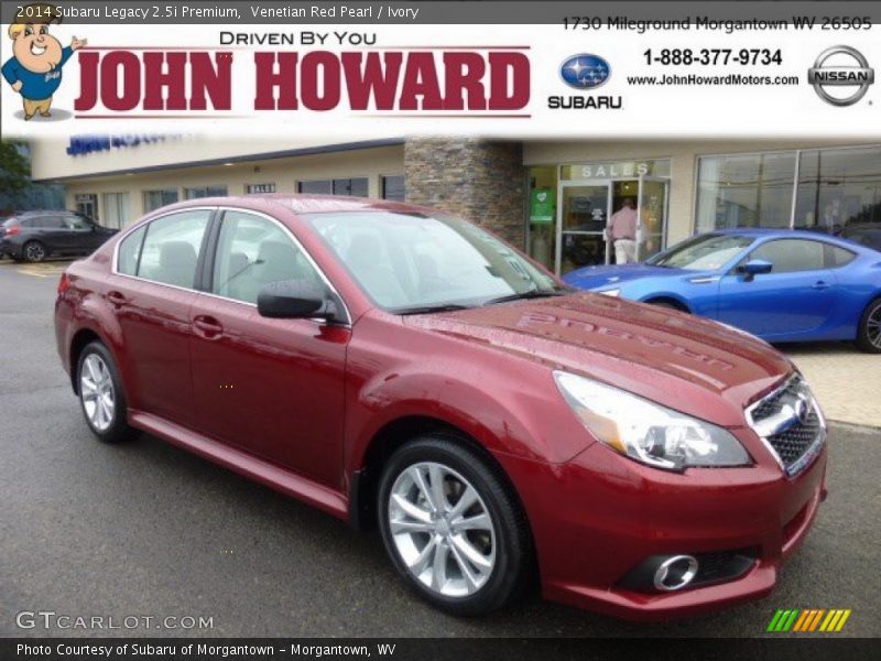 Venetian Red Pearl / Ivory 2014 Subaru Legacy 2.5i Premium
