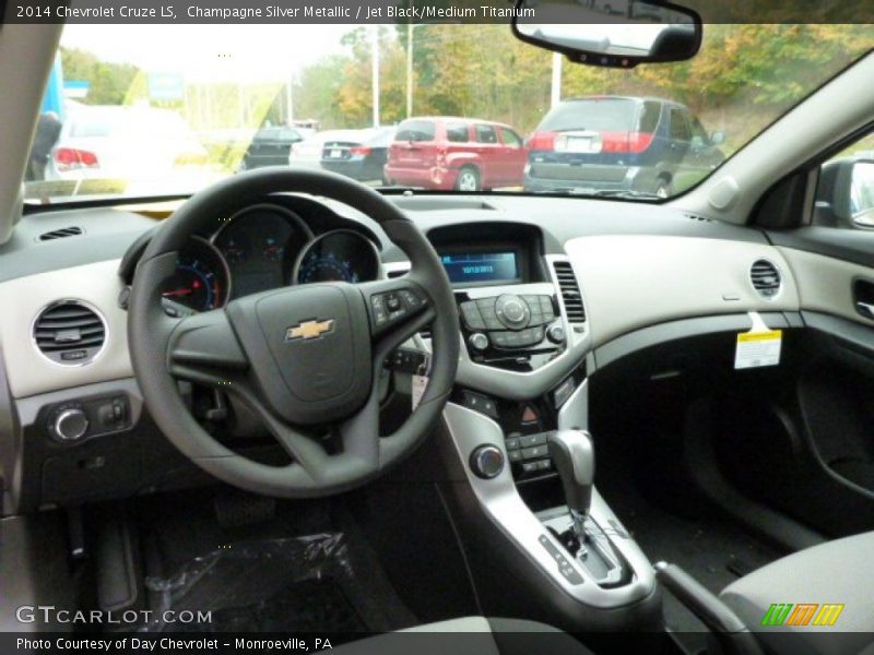 Champagne Silver Metallic / Jet Black/Medium Titanium 2014 Chevrolet Cruze LS
