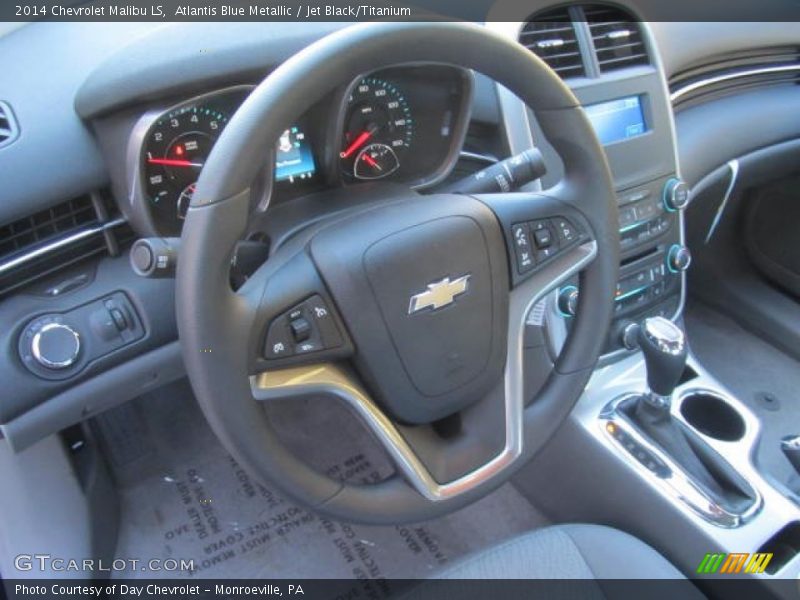 Atlantis Blue Metallic / Jet Black/Titanium 2014 Chevrolet Malibu LS
