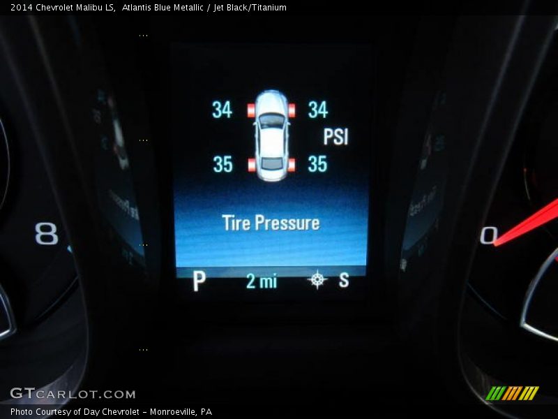 Atlantis Blue Metallic / Jet Black/Titanium 2014 Chevrolet Malibu LS