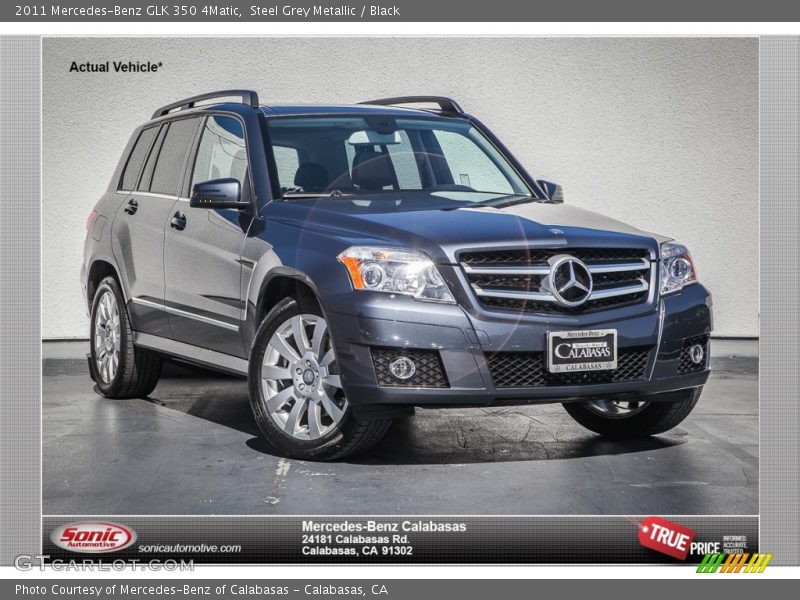 Steel Grey Metallic / Black 2011 Mercedes-Benz GLK 350 4Matic