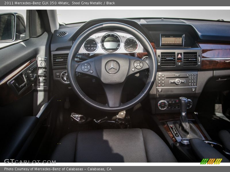 Steel Grey Metallic / Black 2011 Mercedes-Benz GLK 350 4Matic