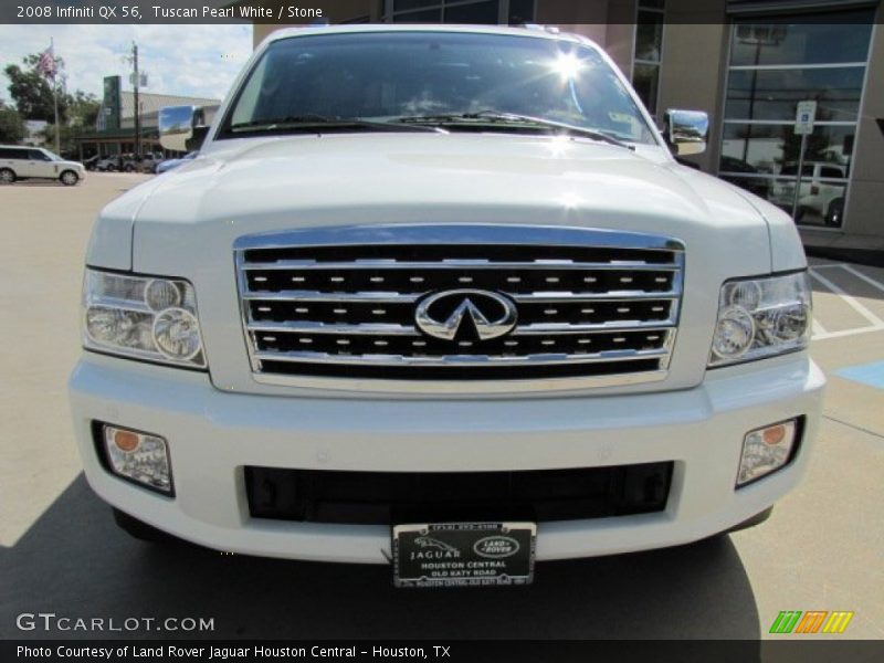 Tuscan Pearl White / Stone 2008 Infiniti QX 56