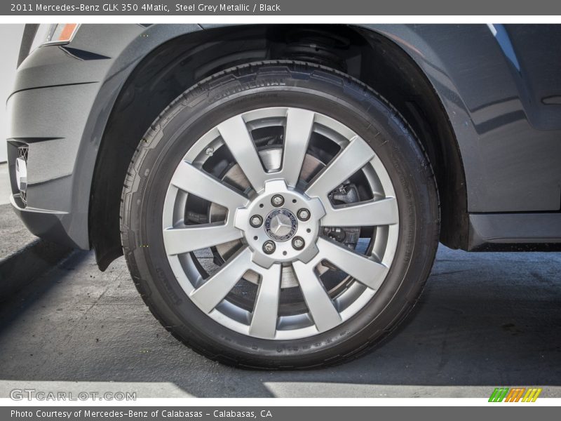 Steel Grey Metallic / Black 2011 Mercedes-Benz GLK 350 4Matic