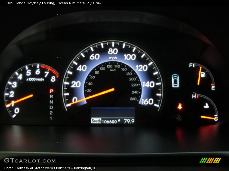 Ocean Mist Metallic / Gray 2005 Honda Odyssey Touring