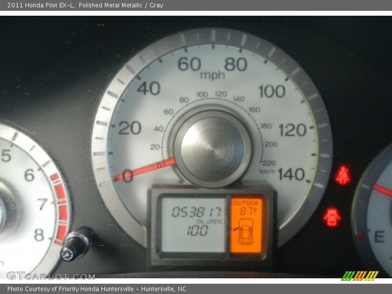 Polished Metal Metallic / Gray 2011 Honda Pilot EX-L