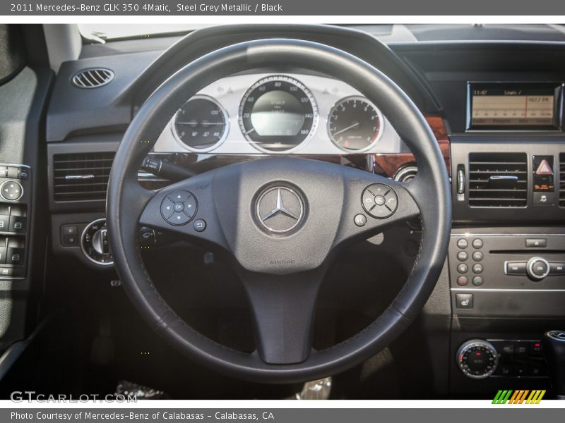 Steel Grey Metallic / Black 2011 Mercedes-Benz GLK 350 4Matic