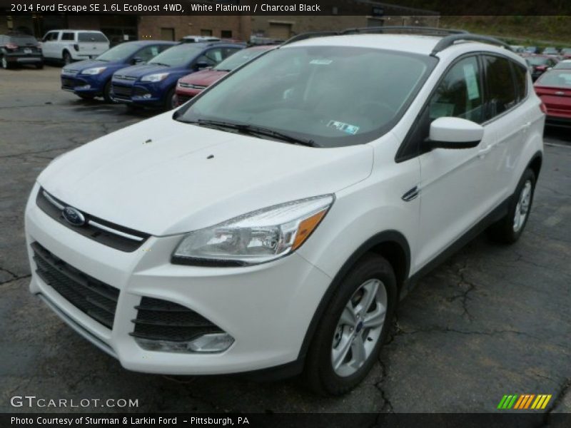 White Platinum / Charcoal Black 2014 Ford Escape SE 1.6L EcoBoost 4WD