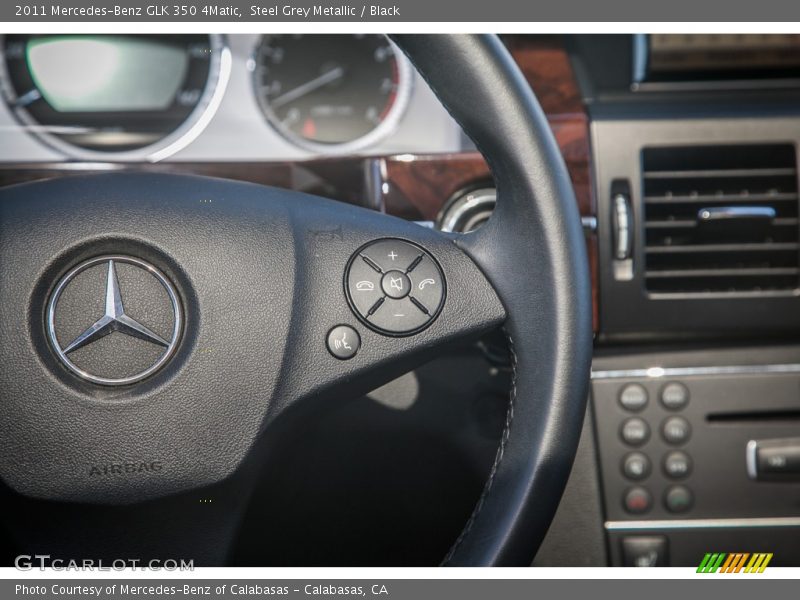 Steel Grey Metallic / Black 2011 Mercedes-Benz GLK 350 4Matic