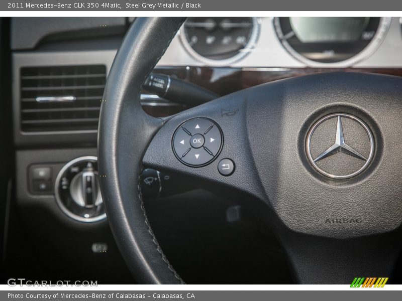 Steel Grey Metallic / Black 2011 Mercedes-Benz GLK 350 4Matic