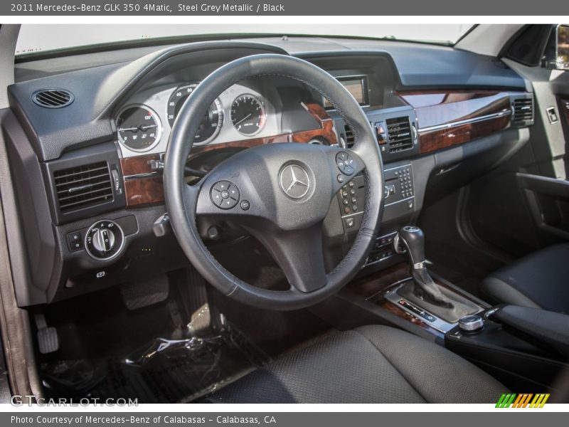 Steel Grey Metallic / Black 2011 Mercedes-Benz GLK 350 4Matic