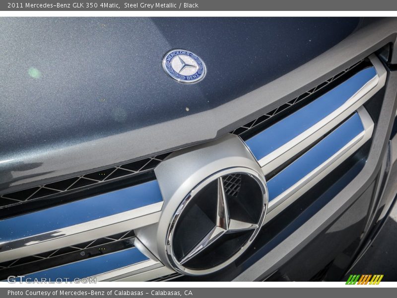 Steel Grey Metallic / Black 2011 Mercedes-Benz GLK 350 4Matic