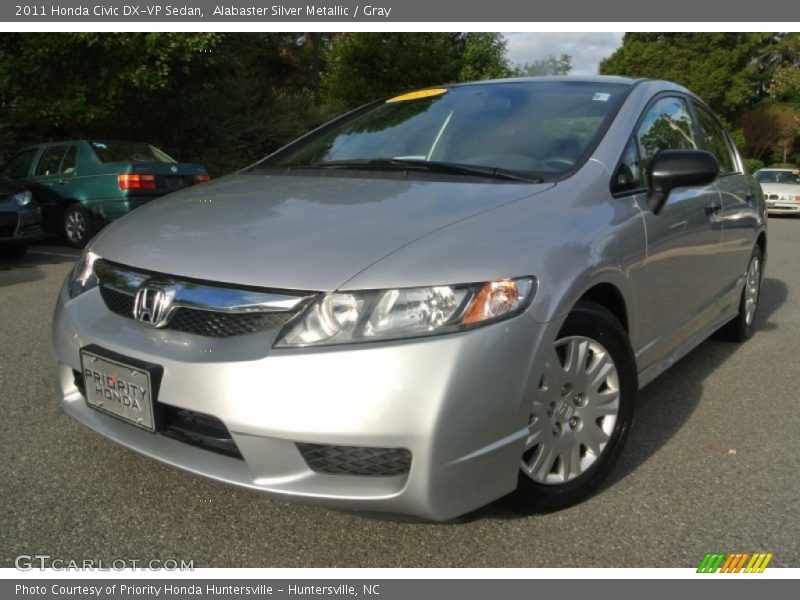 Alabaster Silver Metallic / Gray 2011 Honda Civic DX-VP Sedan