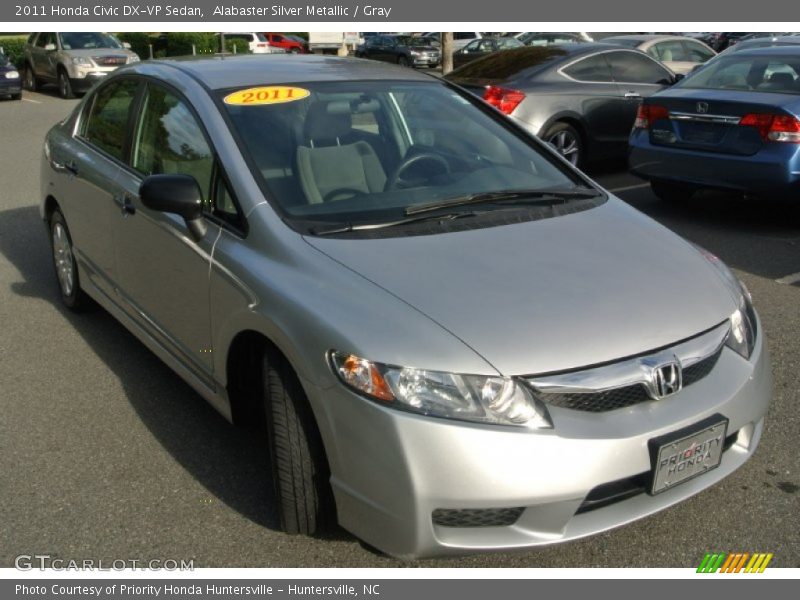 Alabaster Silver Metallic / Gray 2011 Honda Civic DX-VP Sedan