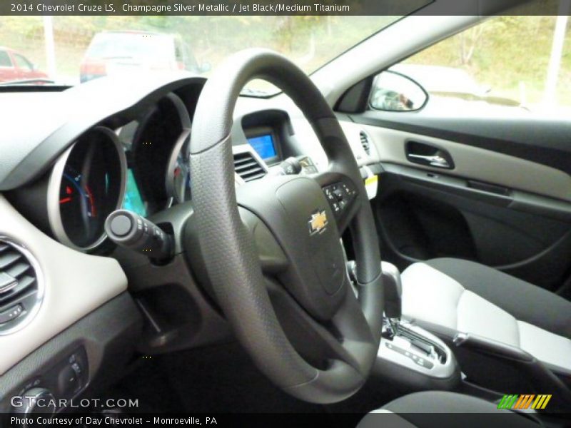 Champagne Silver Metallic / Jet Black/Medium Titanium 2014 Chevrolet Cruze LS