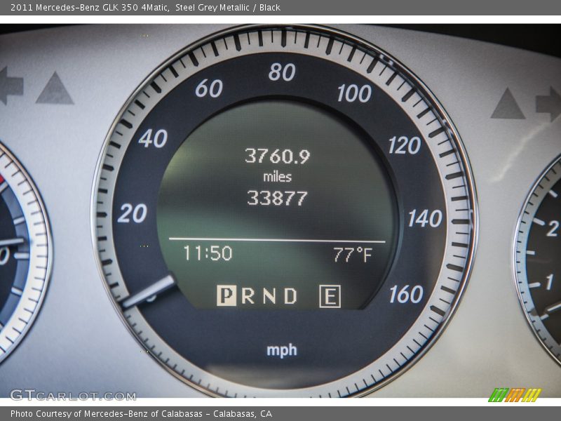Steel Grey Metallic / Black 2011 Mercedes-Benz GLK 350 4Matic