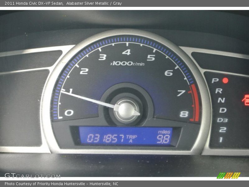 Alabaster Silver Metallic / Gray 2011 Honda Civic DX-VP Sedan
