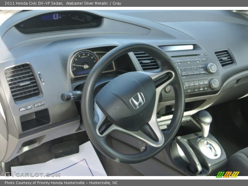Alabaster Silver Metallic / Gray 2011 Honda Civic DX-VP Sedan