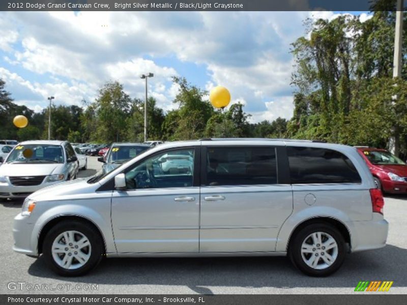 Bright Silver Metallic / Black/Light Graystone 2012 Dodge Grand Caravan Crew