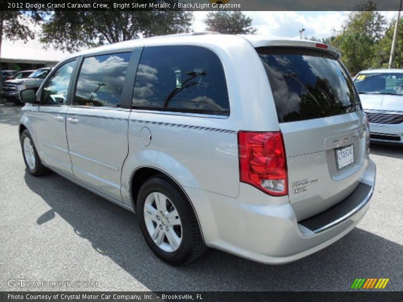 Bright Silver Metallic / Black/Light Graystone 2012 Dodge Grand Caravan Crew