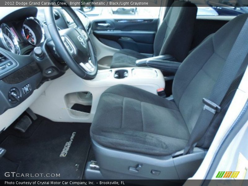 Bright Silver Metallic / Black/Light Graystone 2012 Dodge Grand Caravan Crew