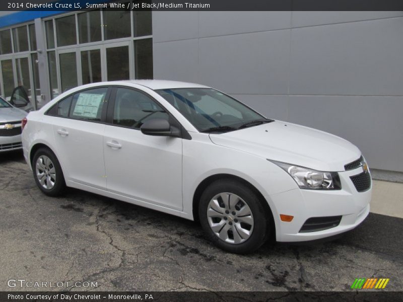 Summit White / Jet Black/Medium Titanium 2014 Chevrolet Cruze LS
