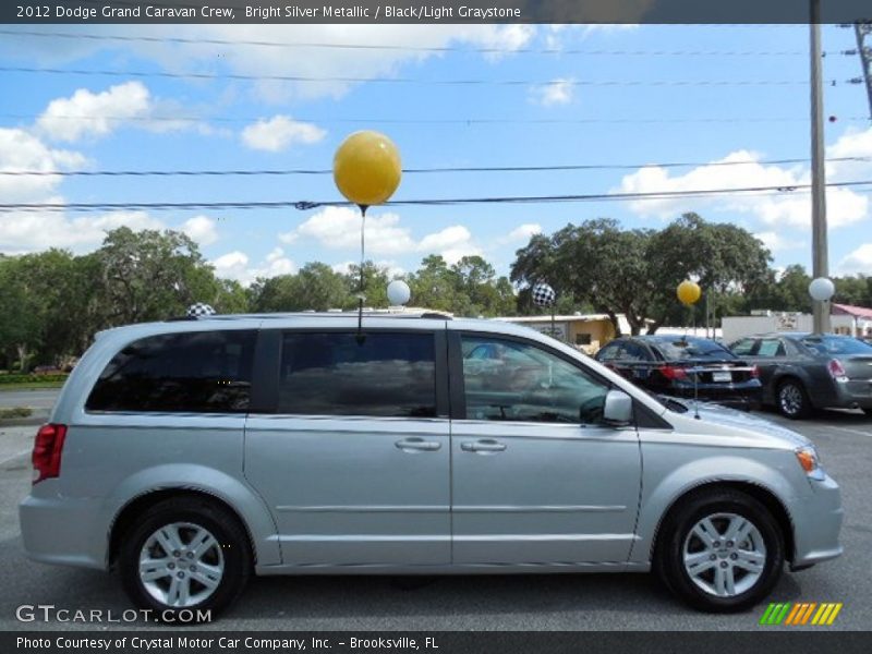 Bright Silver Metallic / Black/Light Graystone 2012 Dodge Grand Caravan Crew